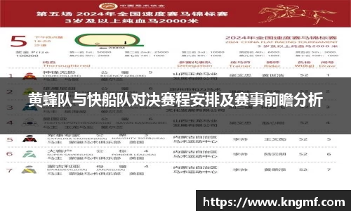黄蜂队与快船队对决赛程安排及赛事前瞻分析