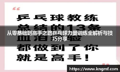 从零基础到高手之路乒乓球力量训练全解析与技巧分享
